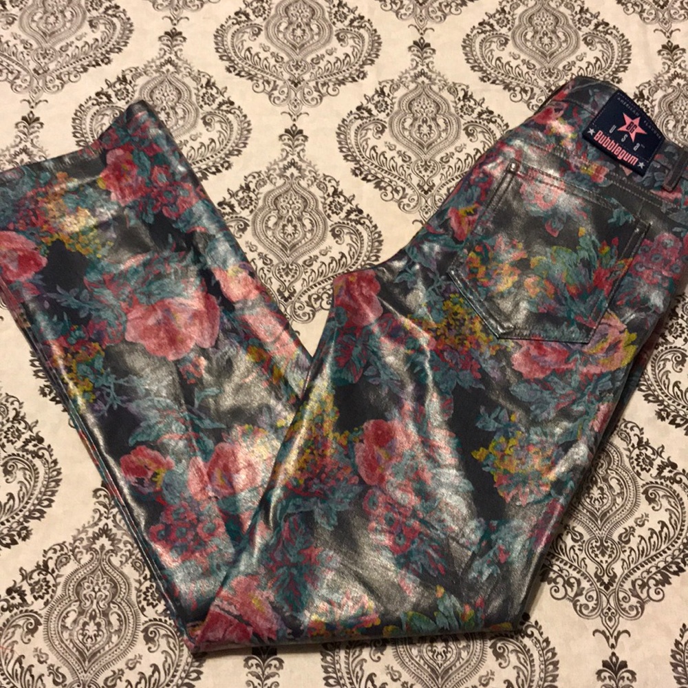 Bubblegum pleather pants size 7/8